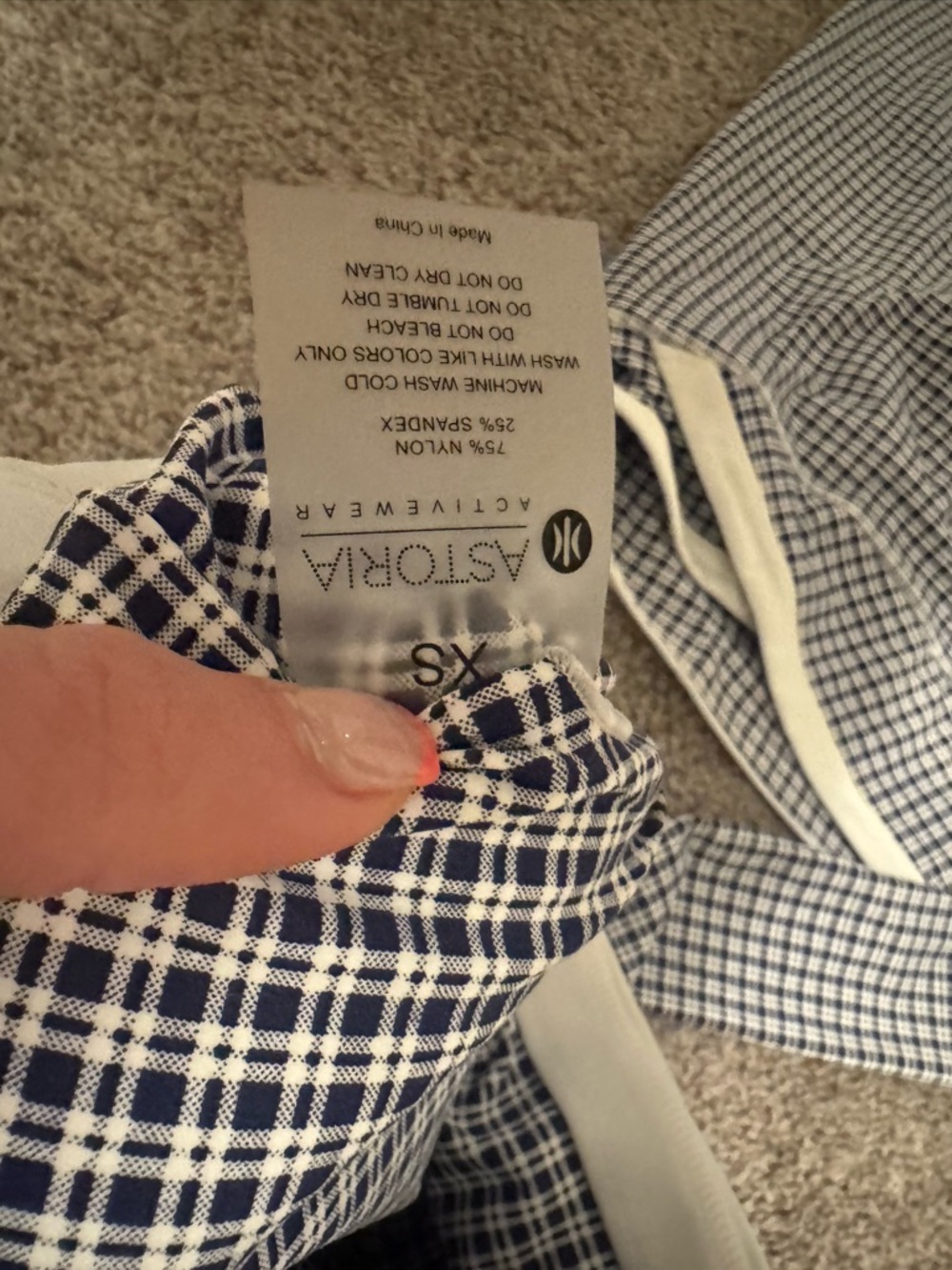 Black & White Gingham High-Waist Leggings Set - Picture 4 of 5